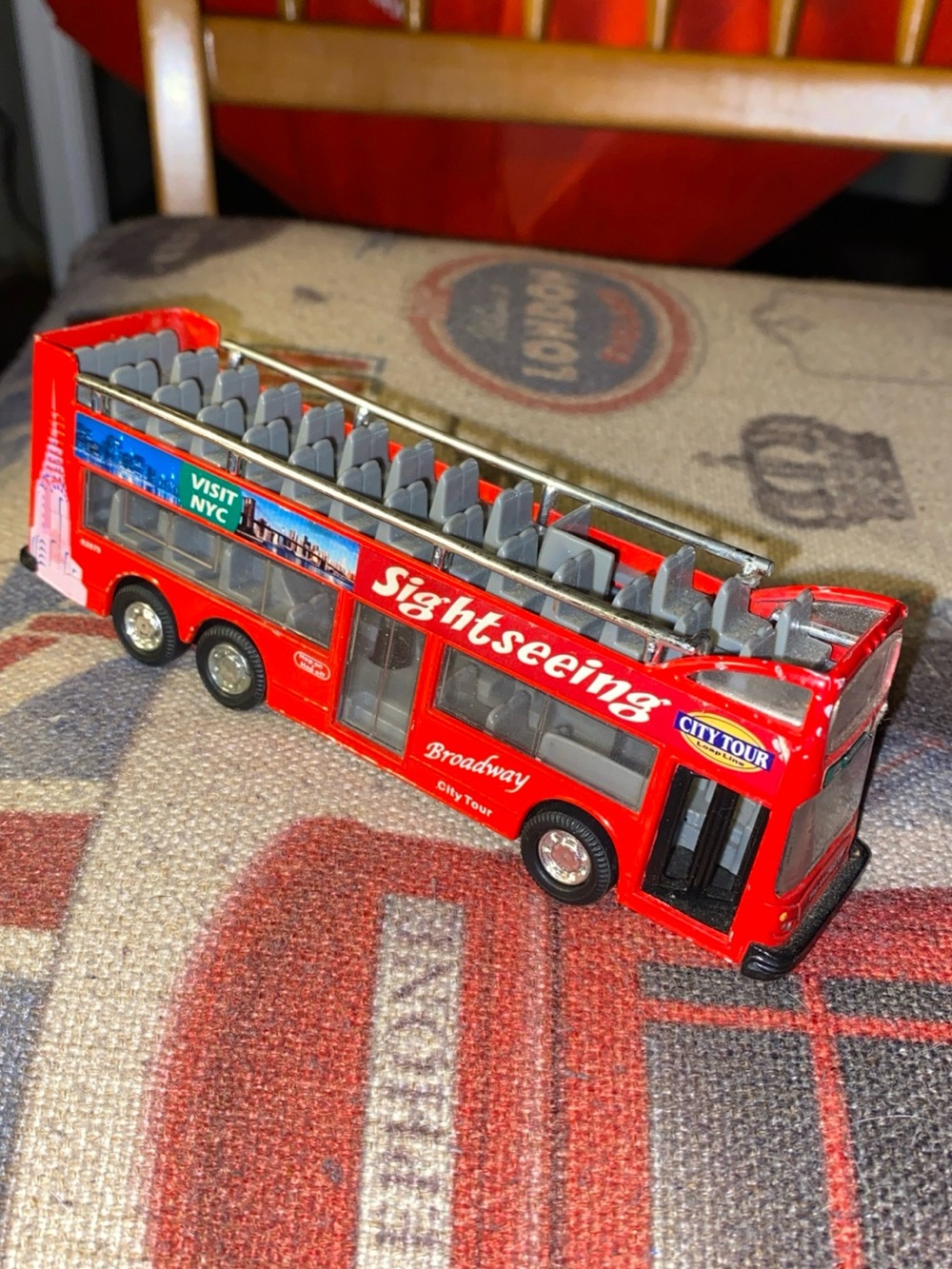 New York City Sightseeing Double Decker Red Bus